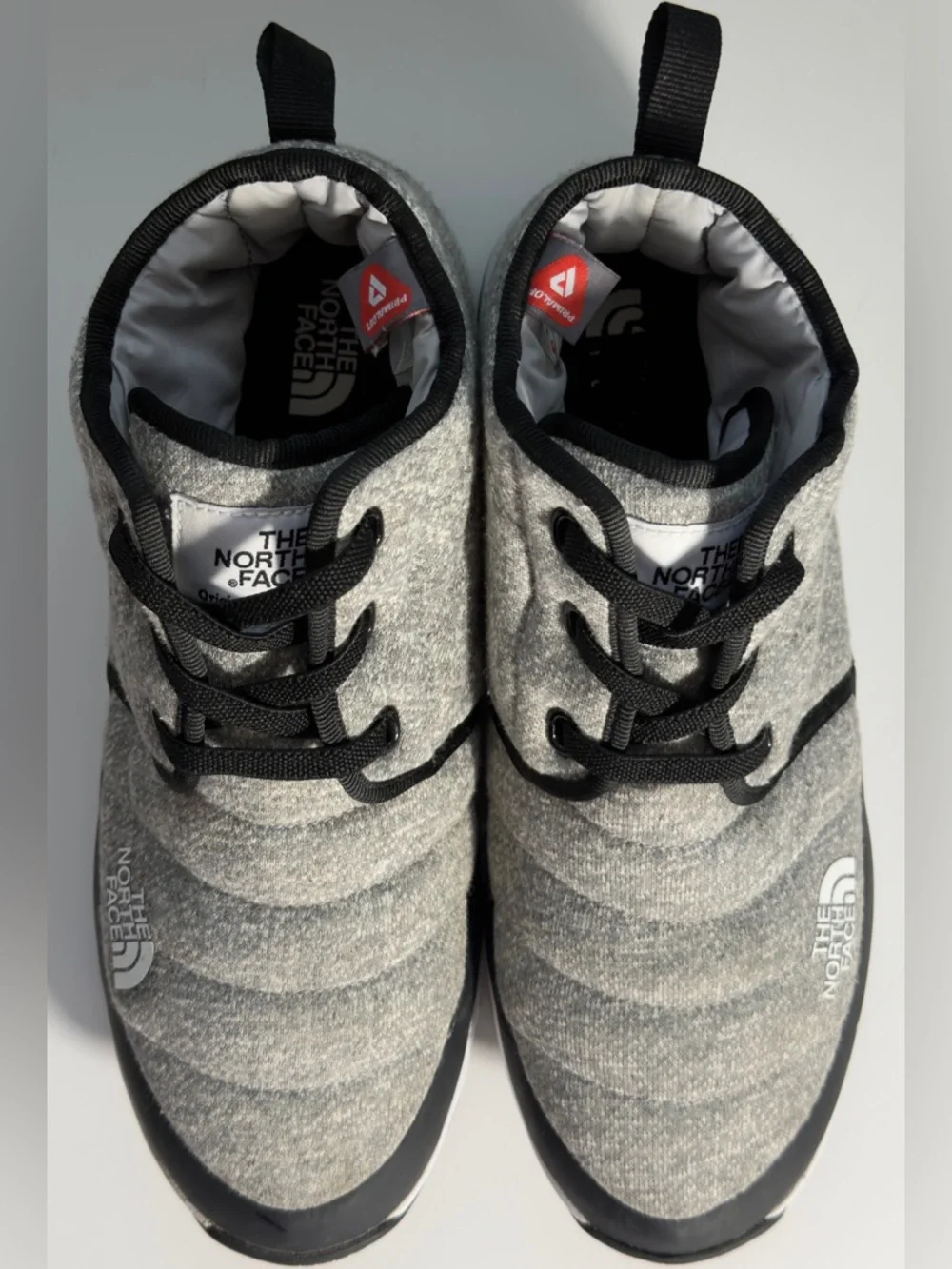 The North Face Kids Gray Quilted Lace-Up Boots